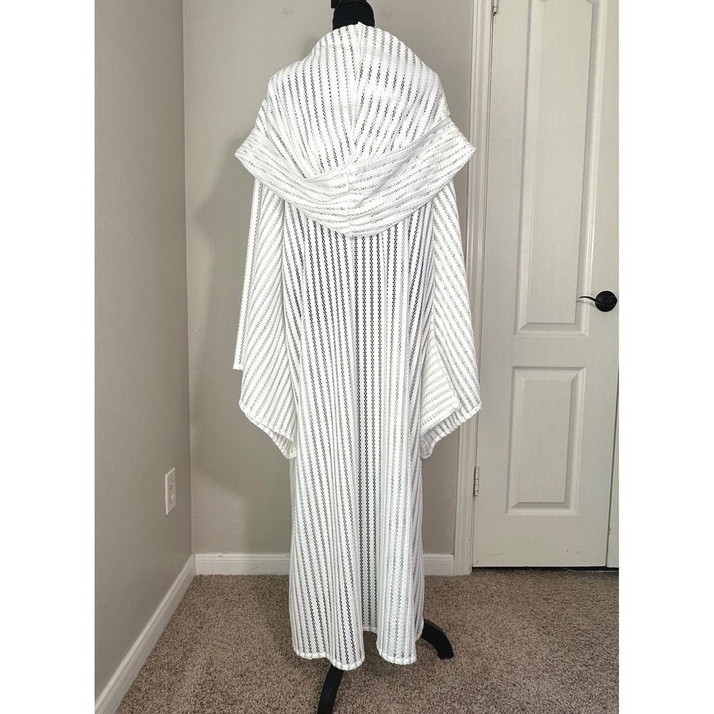 Yoshi Zen Intergalactic Druid Robe White Unisex Spiritual Beach Artisan Handmade - Picture 7 of 13